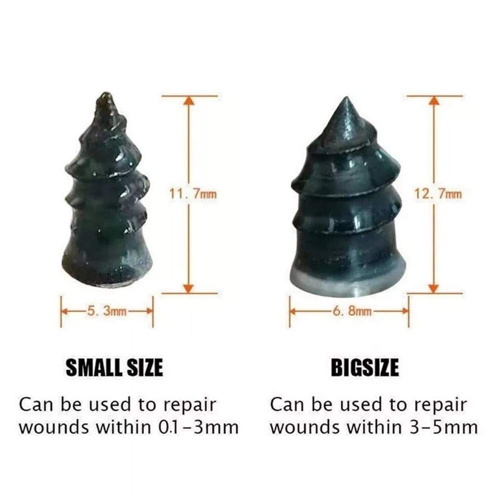 20/50Stck Vakuum Reifen Reparatur Nagel Für Motorrad schlauchlos Reifen Reparatur Gummi NäGel Selbst-reifen Reparatur Reifen Film Nagel Tragen Resistanc