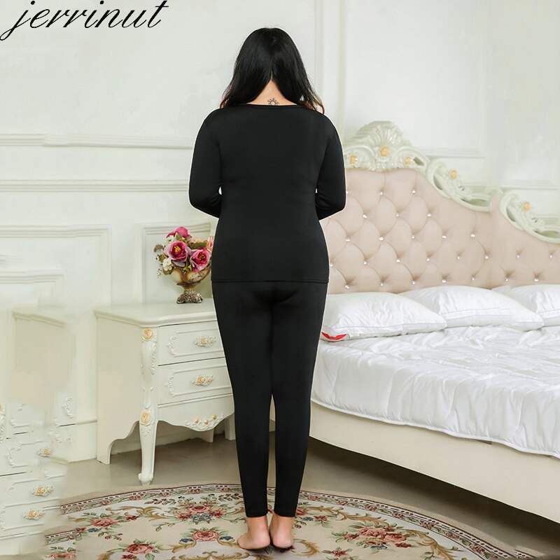 Jerrinut sous-vêtement thermique femme grande taille longue Johns pour femme hiver Termo vêtements grande taille 3XL 4XL 5XL 6XL