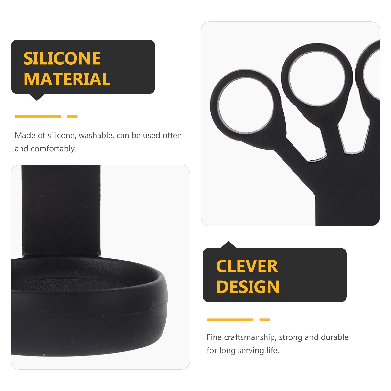 3pcs Silicone Finger Grips Hand Strength Rehabilitation Device for Pianist