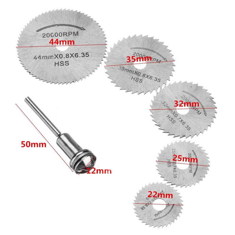 HSS Circular Wood Cutting Saw Blade Discs with 1 Mandrel for Dremel Rotary Tool For Dremel Metal Cutter Blades