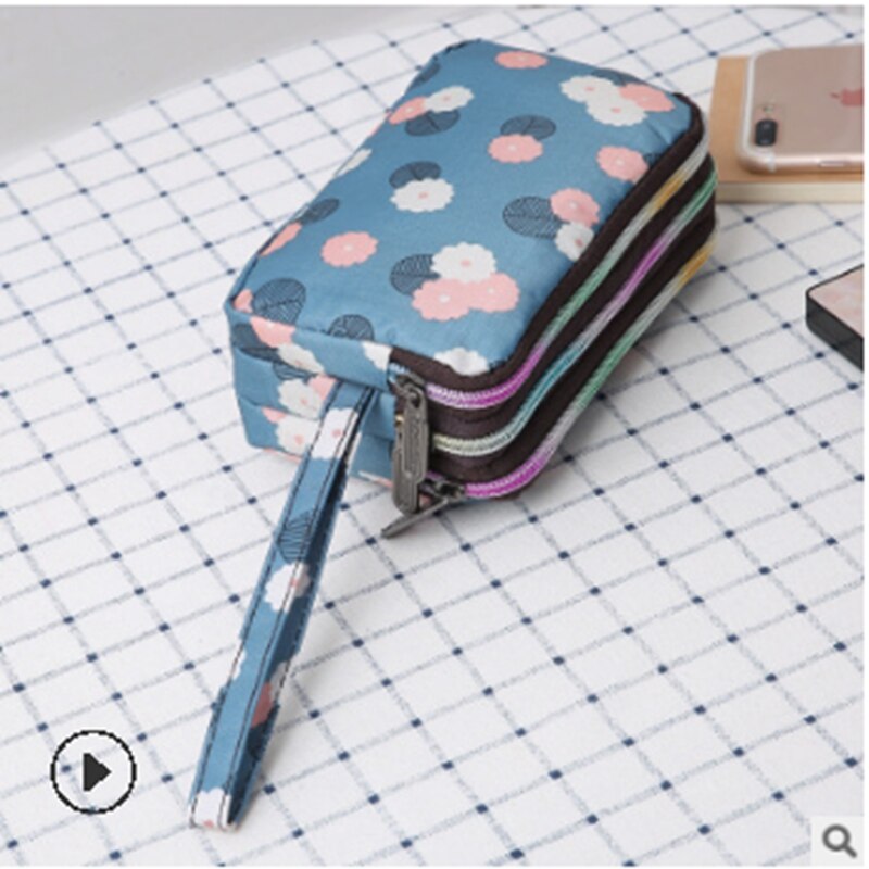 Women Wallet Bag Purse Triple Zipper Clutch Bag Phone Case Organizer Pouch Wallet Card Holder Cover Protection Phone Bag