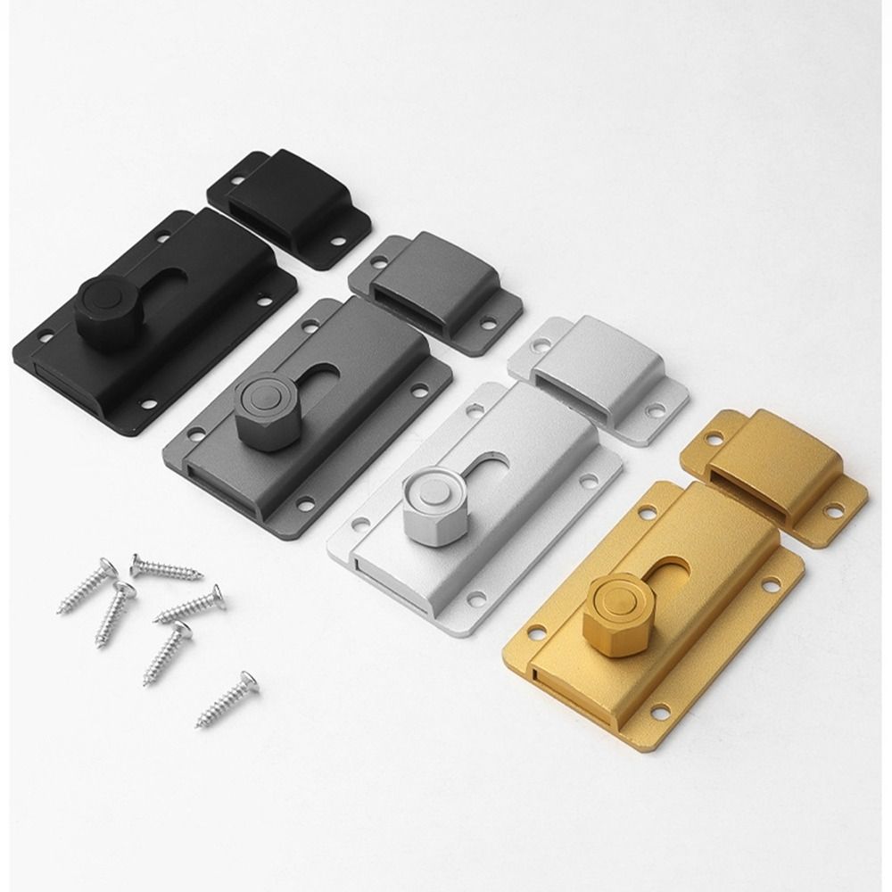 Door Latch Aluminum Alloy Security Bolt Latch Anti-theft Door Lock Buckle Door Hasp Lock Durable Cabinet Door Household Hardware
