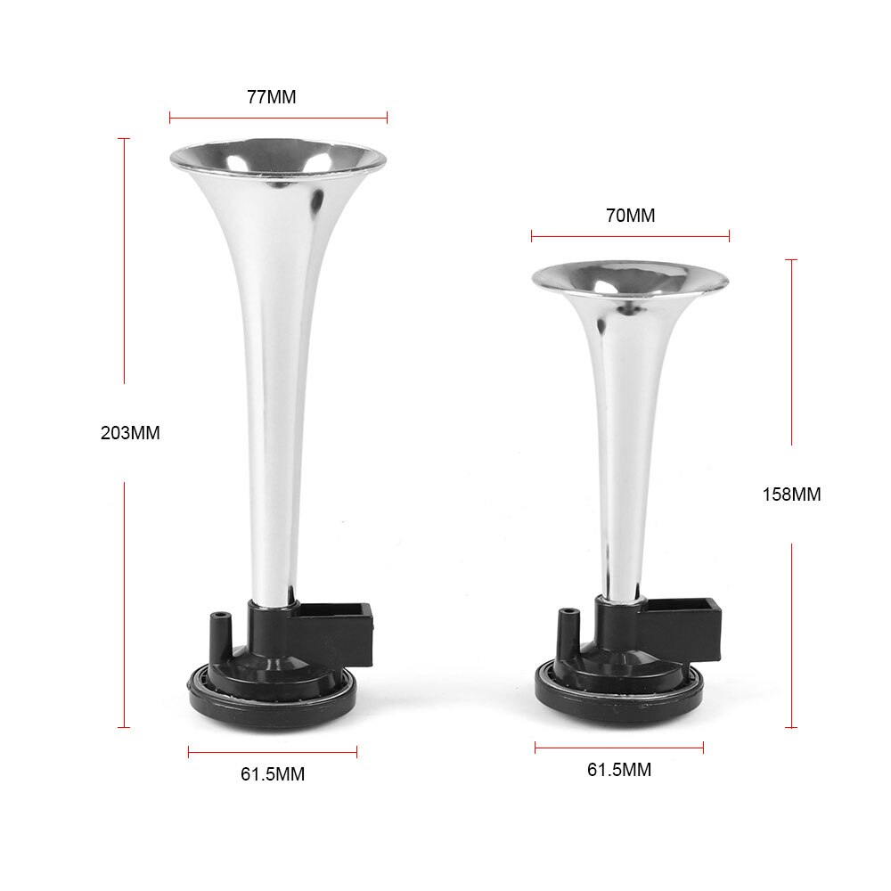 Uniwersalny 115dB głośny samochód trąbka pneumatyczna 12V 450 herc podwójna trąbka sprężarka Bocina dla ciężarówek samochody samochody ultra głośnie