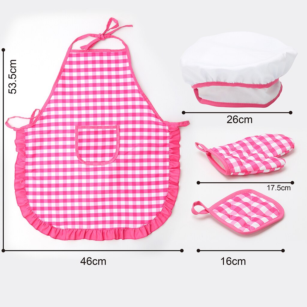 Kitchen Pretend Play Accessories Toys With Apron & Chef Hat & Utensils 11pcs