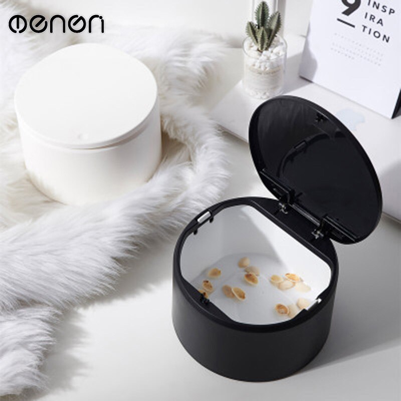 MENEN – poubelle de bureau avec couvercle de presse, pour voiture de bureau, pour bac à plastique, 3 L / 0.8 Gal, 4 couleurs disponibles, LF83015