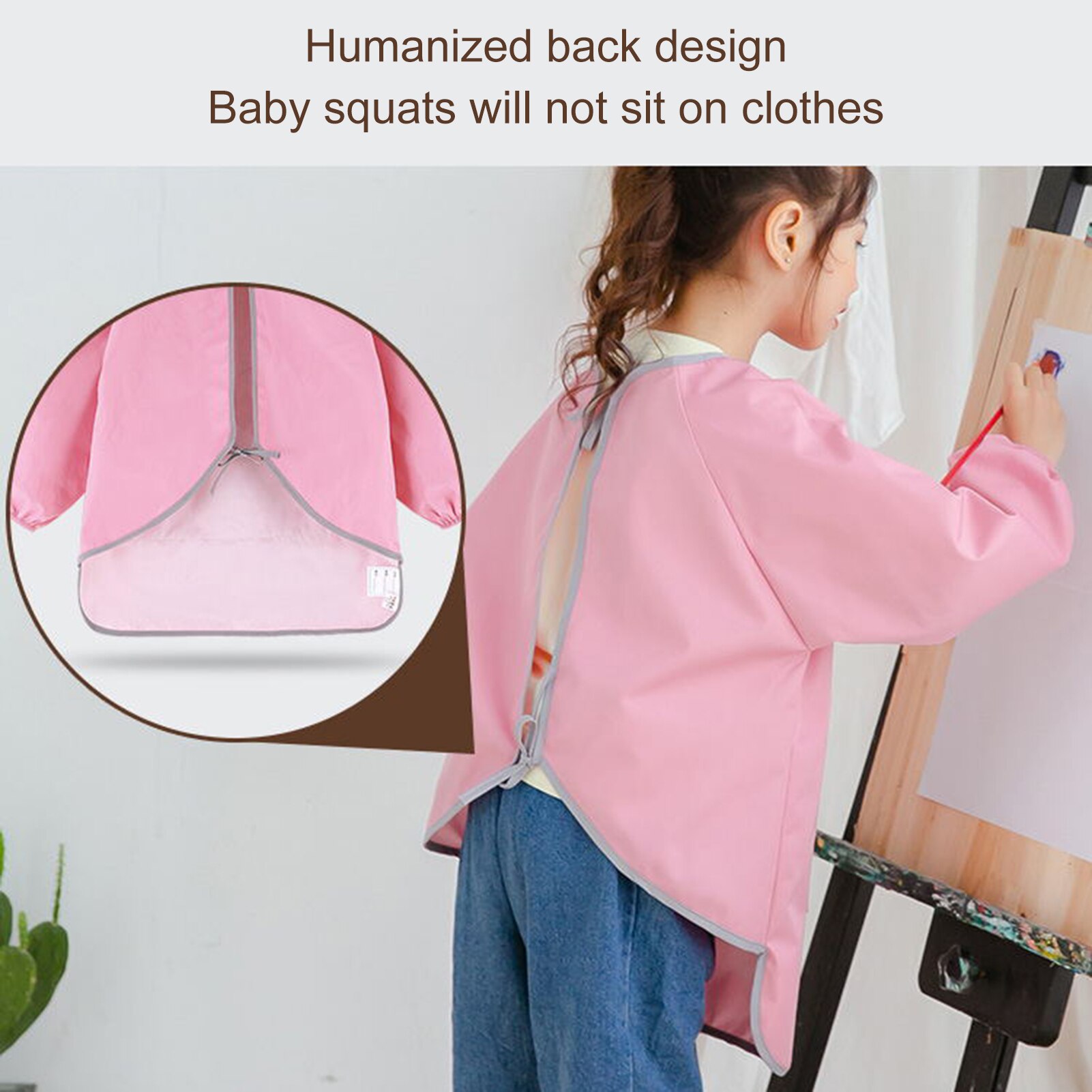 Smocks de peinture artistique pour enfants, tabliers imperméables à manches longues pour 90 à 150 Cm de hauteur, pour enfants de 6 à 8 ans