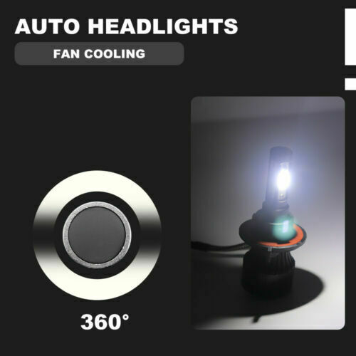2 uds H13-9008 6000K blanco-CREE Bombillas de faros LED Luz de haz alto-bajo 4 lados coche y camión partes iluminación y lámparas bombillas
