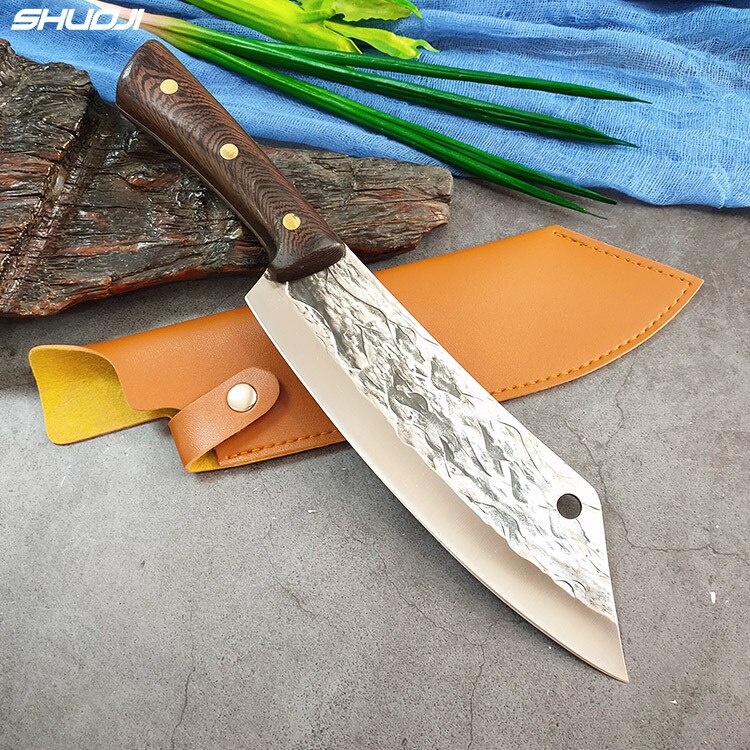 Forge Boning Knife Japanese Full Tang Handle Knife Handmade Steel Kitchen Boning Knives Chef Slicing Utility Santoku Cleaver