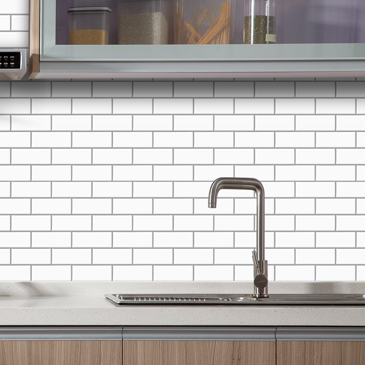 3d Waterproof Self Adhesive Removable Kitchen Backsplash Wall Sticker--1 Sheet