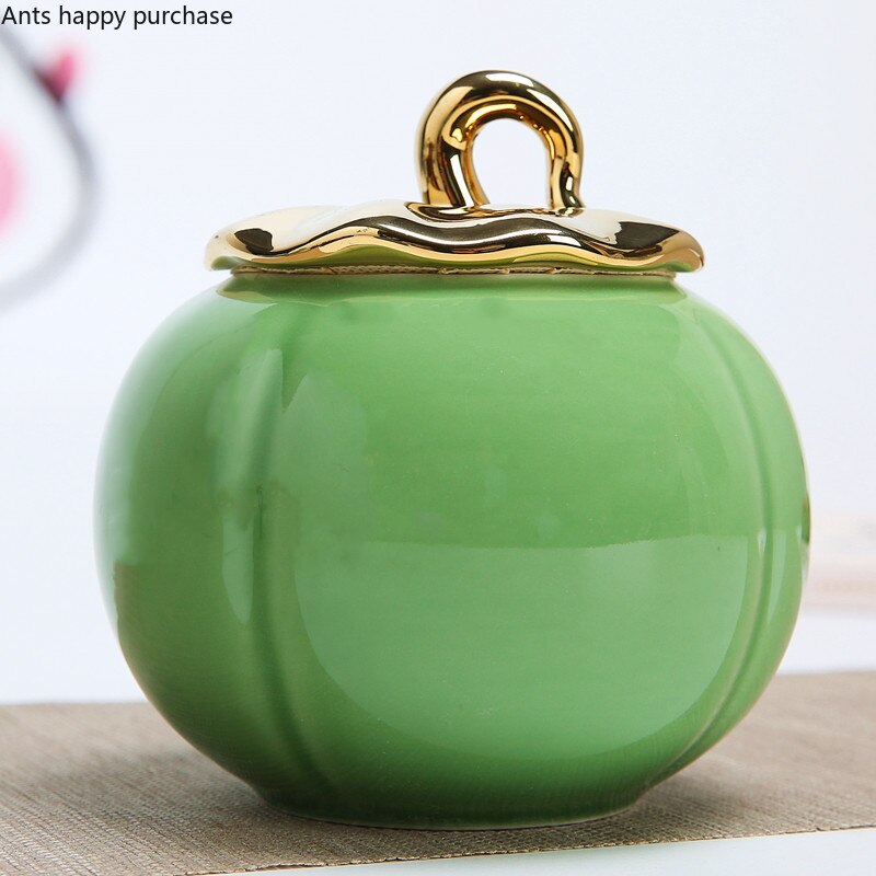 Pot à thé en céramique pour citrouille, plusieurs couleurs, réservoir de finition, scellé, plusieurs Styles, boîte de rangement Portable