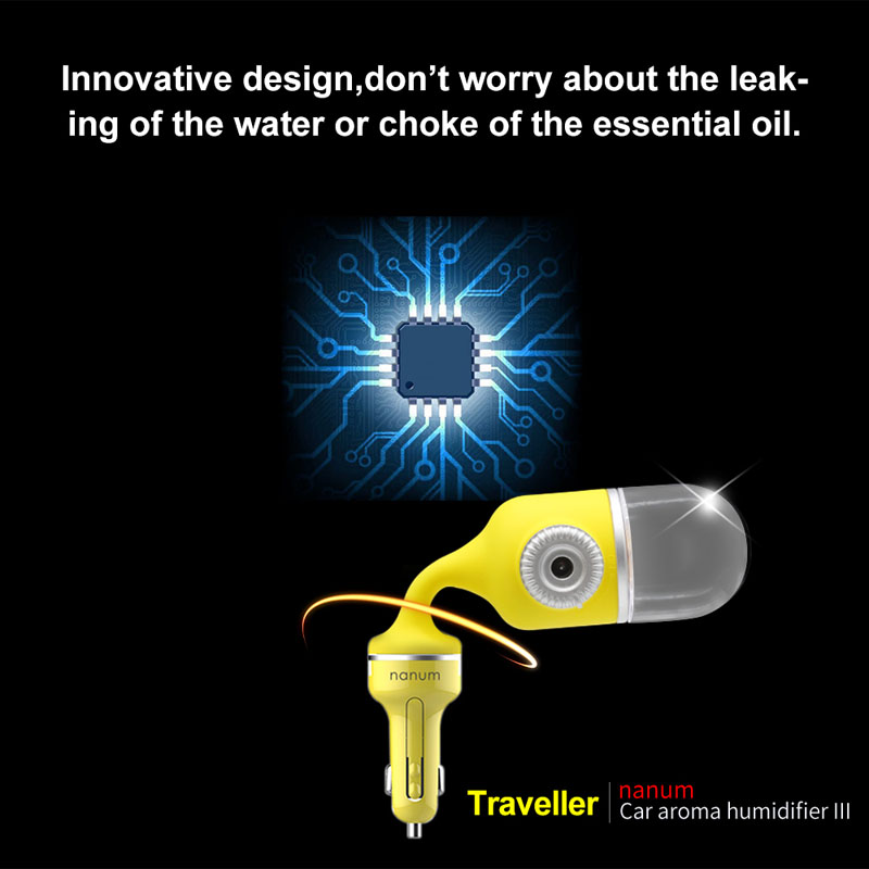 Nanum Mini Car Humidifier 12V Car Aroma Diffuser Humidifier Air Purifier Freshener Aromatherapy Mist Maker Fogger for Car