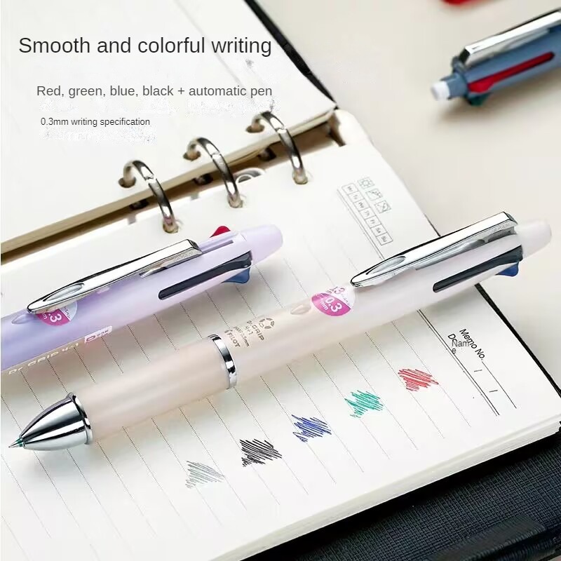 PILOT Dr. Grip-Bolígrafo multifuncional 4 + 1, bolígrafo Modular de 4 colores de 0,7/0,5mm, lápiz mecánico de 0,3/0,5mm, suministros de papelería