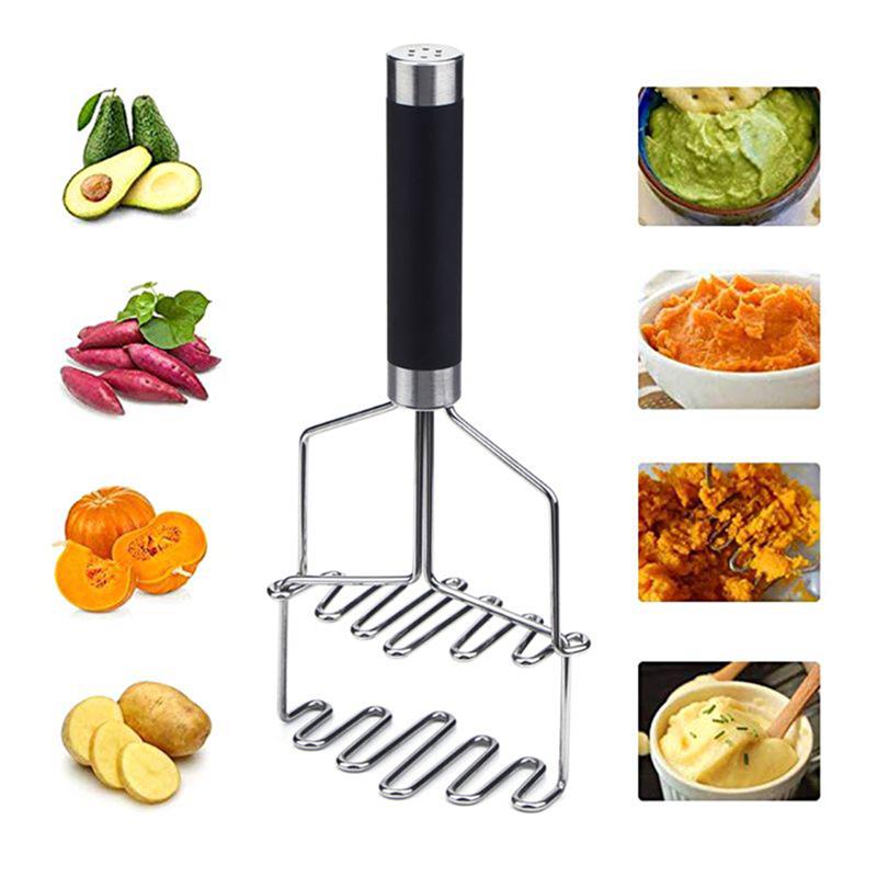 Broyeur de pommes de terre polyvalent en acier inoxydable, ustensile de cuisine pour la cuisson des fruits et légumes