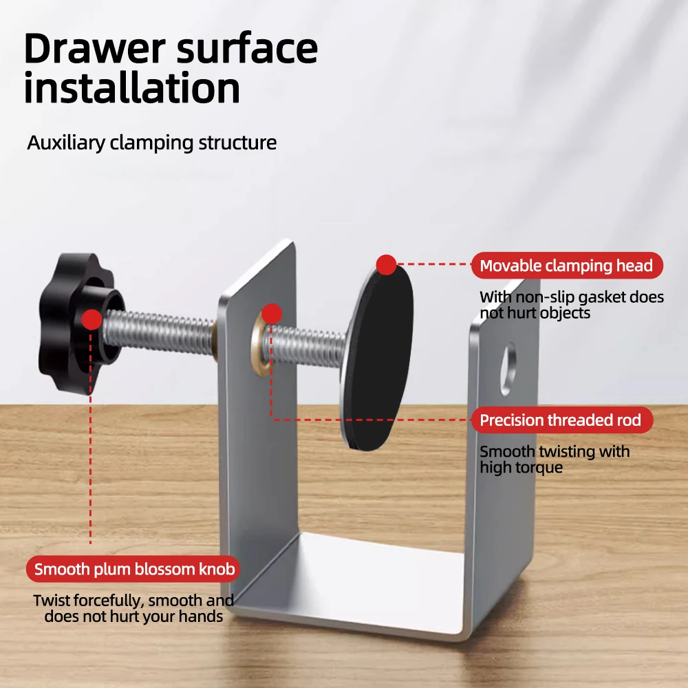2 Stuks Houtbewerking Jig Kast Gereedschap Stalen Lade Paneel Clips Meubelen Accessoires Front Installatie Klemmen Handje