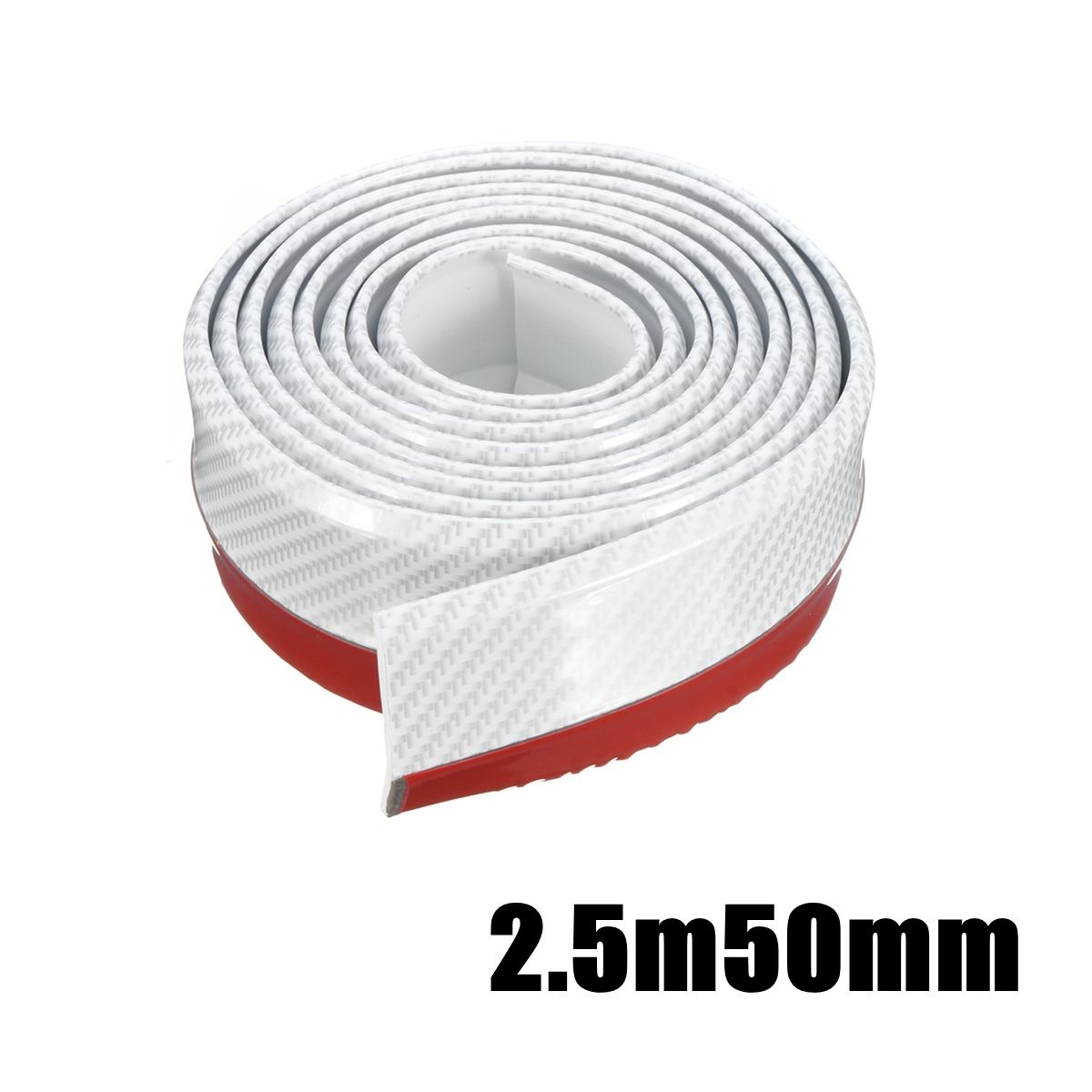 2.5m Anti-scratch Strip Car Front Bumper Protector Rubber Bumper Guards Lip Mouldings Splitter Chin Body Door Pedal Trim