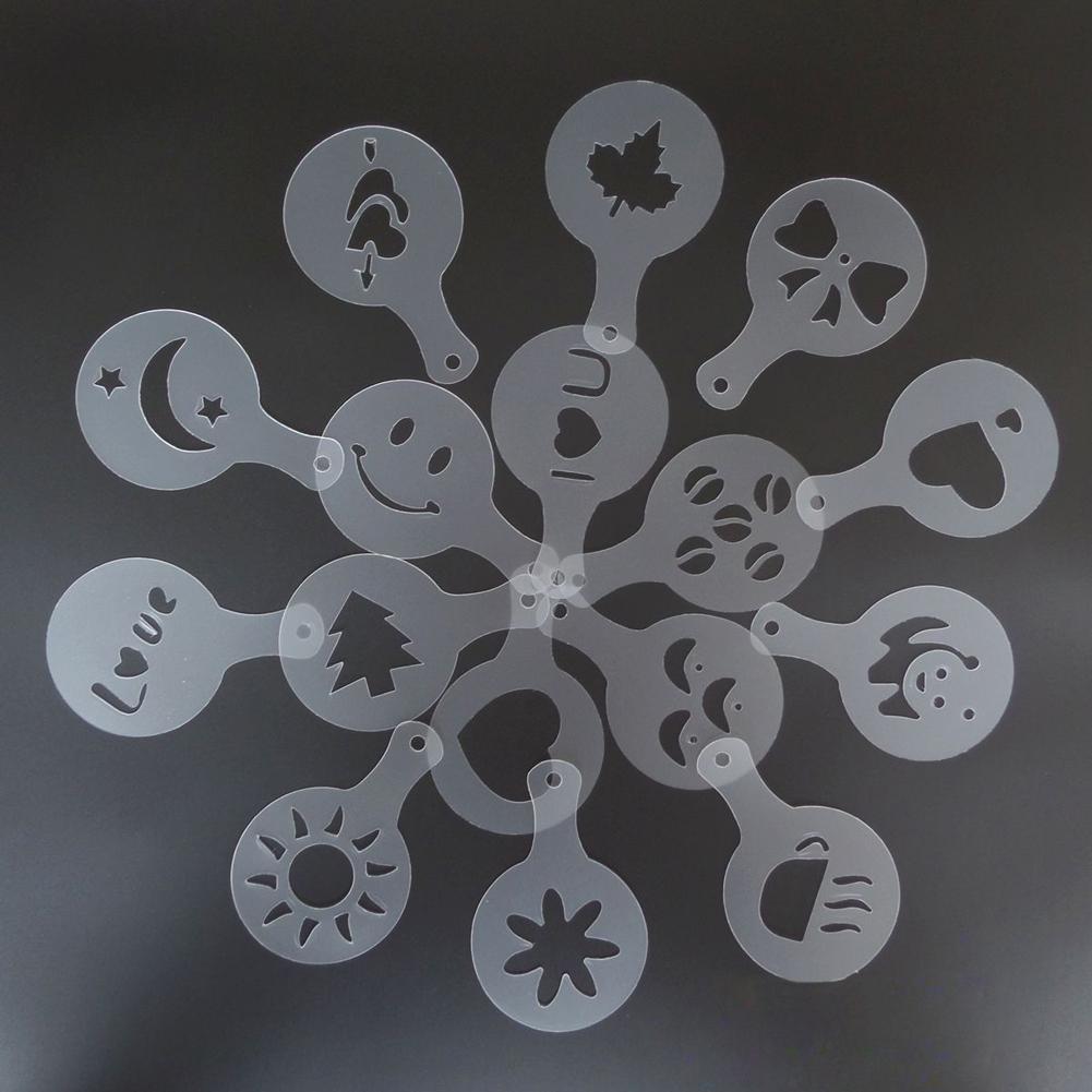 16pcs Coffee Shaker Cocoa Powder Stainless Steel Chocolate Sugar Cappuccino Cinnamon Dusting Tank Kitchen Filter Cooking Tool