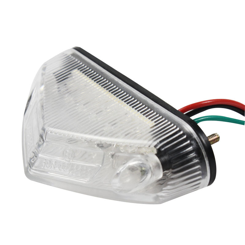 Luz trasera modificada para motocicleta, luz LED de advertencia de freno para vehículo eléctrico, guardabarros pequeño, 1 piezas, novedad de 2023: Blanco