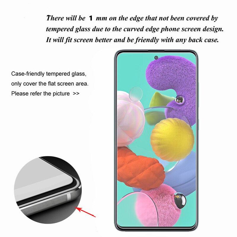 2 Pcs case for Samsung Galaxy A71 A51 Tempered glass cover for Samsung A70 A70S A50 A50S A 71 A 51 Tremp glas protective coque