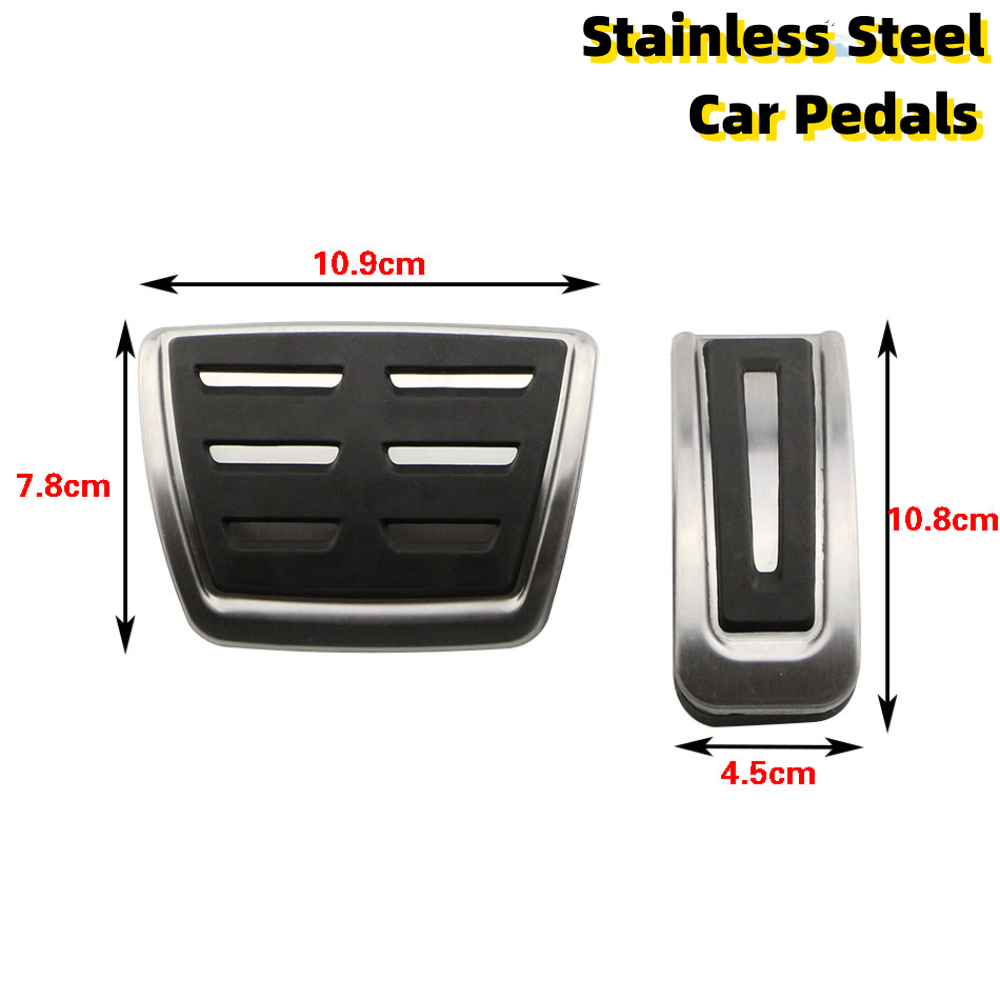 Tapa de pedales de coche de acero inoxidable, cubierta de freno de acelerador de embrague para VW Polo Golf 4 Jetta MK4 Bora para Skoda Fabia LHD Acc.