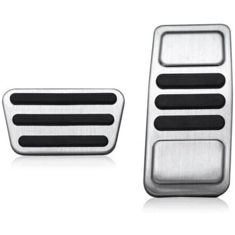 2Pcs Accelerator Fuel Brake Foot Pedal Pad Cover for Ford Mustang Accessory