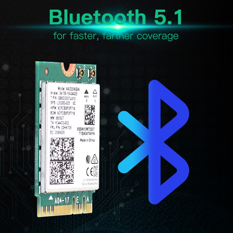 Wireless network card AX210 tri band 5374M Bluetooth5.2 supports 6G AX200 AC9260 8265 8260 7265 7260 3168 3165 3160 WI-FI card