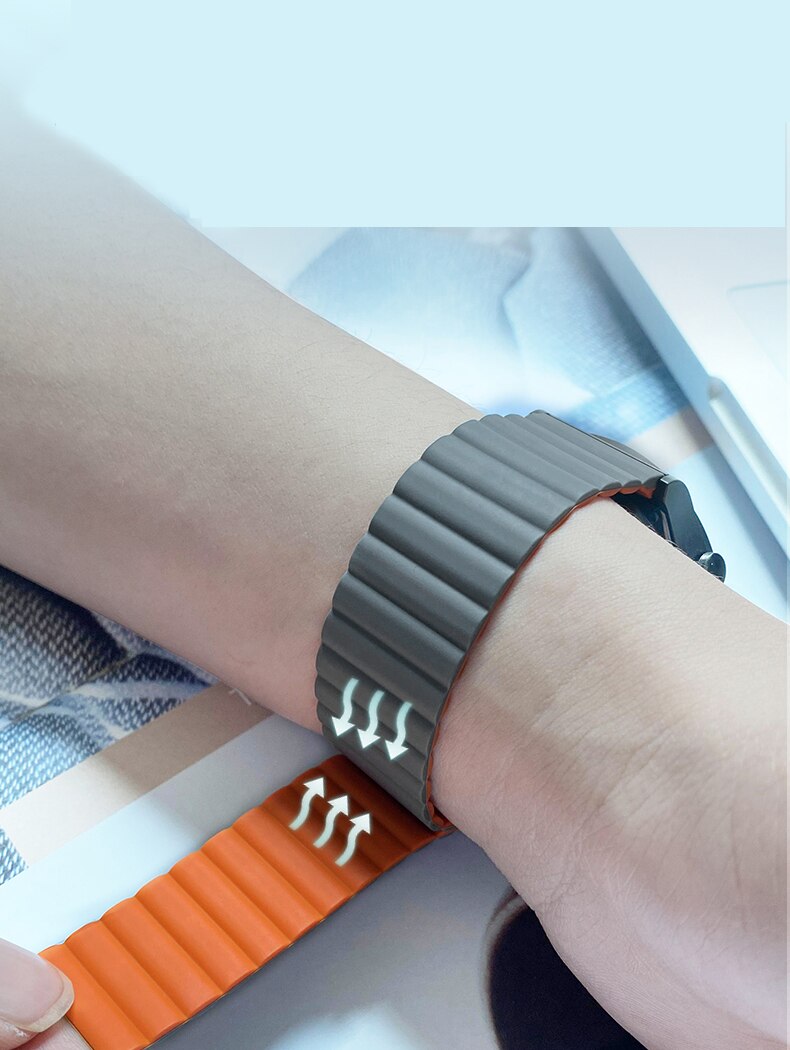 Bracelet en Silicone 20mm 22mm pour Huami Amazfit GTS3 GTS 2e 2 mini / Pace Stratos/ GTR3 GTR/Bip Lite S U, boucle magnétique