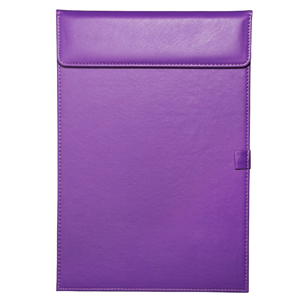 A4 A5 A6 Paper File Folder PU Leather Document Clipboard for Meeting Report Magnetic Drawing & Writing Pad Menu Clip Board: 1640 purple