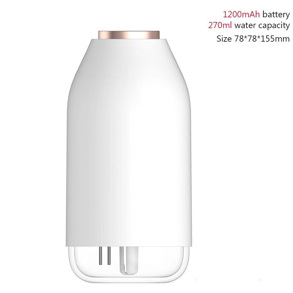 780Ml Draadloze Luchtbevochtiger 2000Mah Batterij Oplaadbare Humidificador Fogger Draagbare Water Diffuser Luchtreiniger Mist Maker: BP10 270ML White