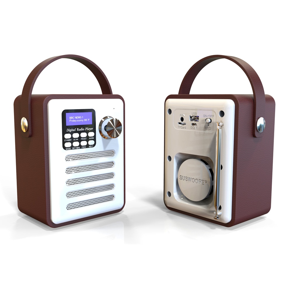 Bluetooth 4.2 Wooden DAB Radio Digital DAB/DAB+ FM Wi-Fi Speaker Bluetooth Wireless Radio FM/TF Card/U Disk/Alarm Clock