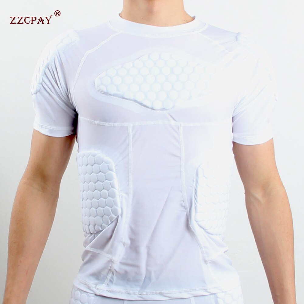 Honingraat shirt rugby sportpak basketbal voetbal pantser botsingskleding heren keeperspak crashpak sportkleding trainingstops