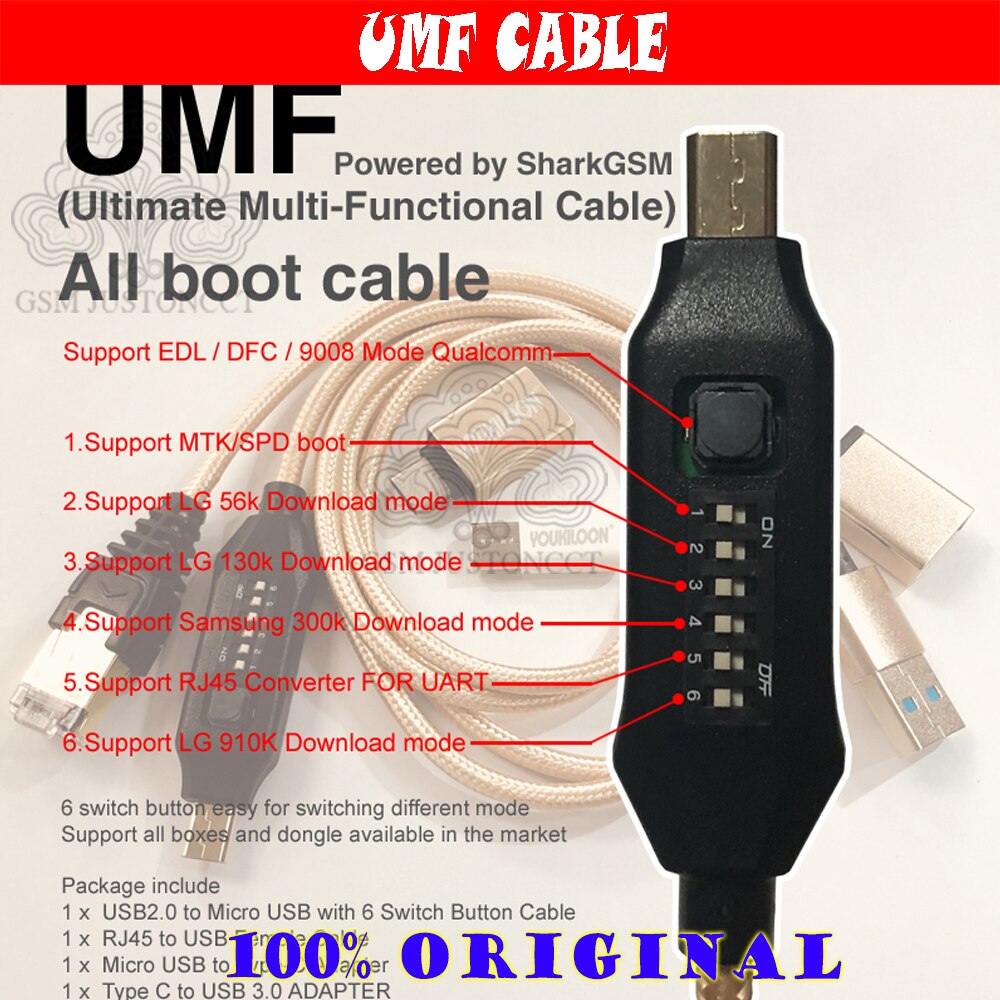 Umf/In Een Kabel Voor Edl/Dfc Voor 9800 Model Voor Qualcomm/Mtk/Spd Boot voor Lg 56K/910K