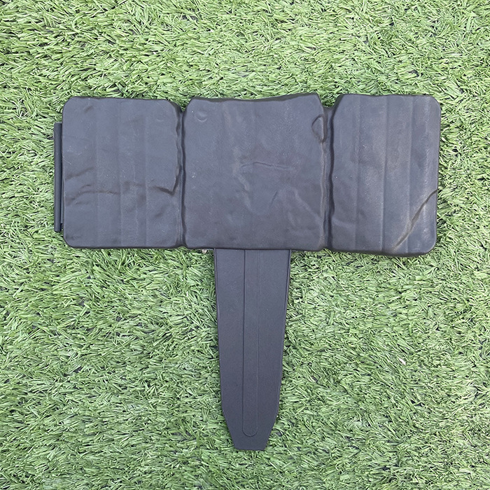 10 stk. plastik havekant, imiteret stenhegnspaneler, udendørs terrassebarriere: Hvid