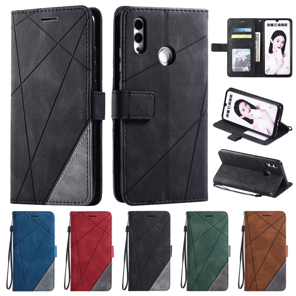 Honor 10 lite hoesje huawei honor 10 lite leren hoesje voor fundas huawei honor 10 lite hry -lx2 hoesje magnetische flip wallet cover