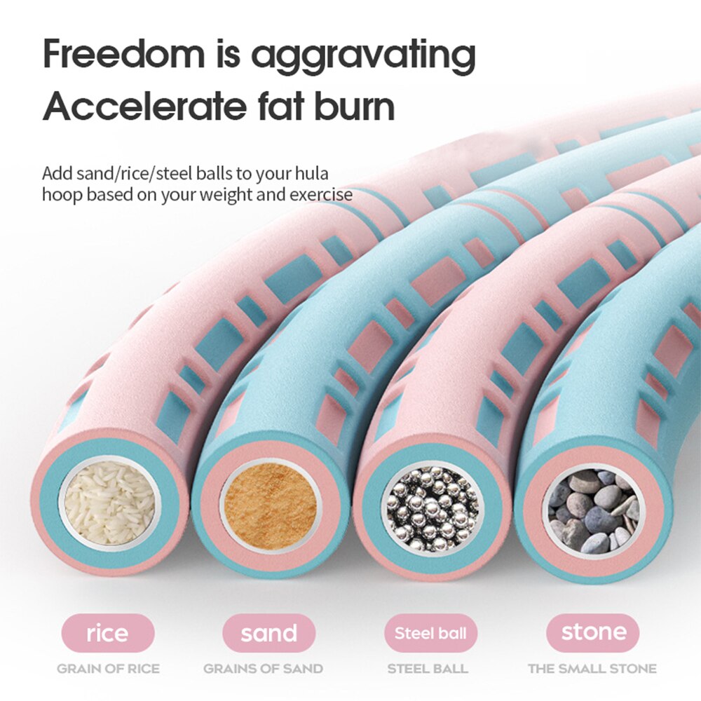 Cerceaux de Sport amovibles en acier inoxydable pour femmes, 6 pièces, entraînement physique, gymnastique à la maison, Massage, anneau de taille, perte de poids, Yoga