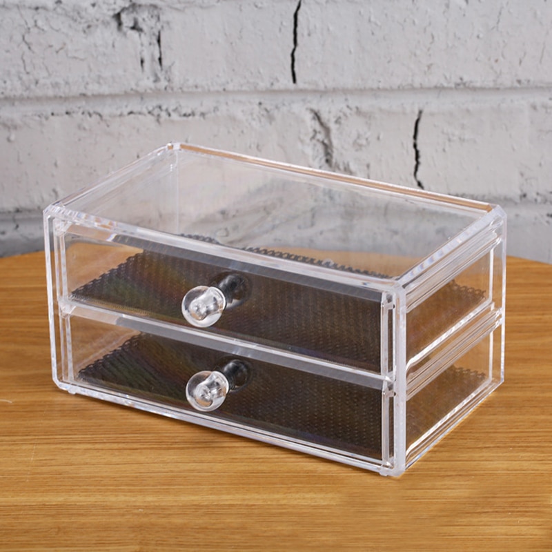 Cajón de almacenamiento de acrílico transparente, organizador de maquillaje, mesa, joyería, caja de almacenamiento de cosméticos, artículos diversos para el hogar, soportes para Pintalabios