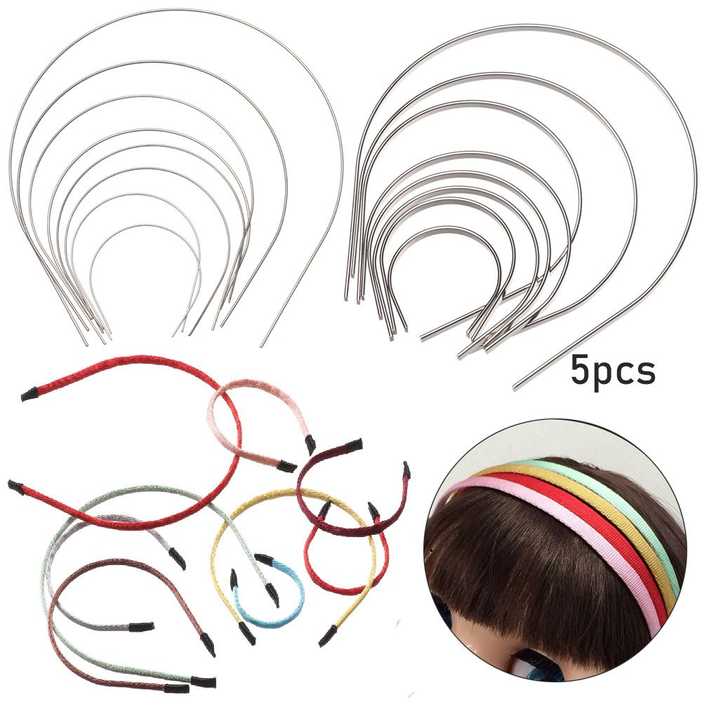Accesorios de decoración para el cabello de muñecas, piezas de banda para la cabeza, materiales para diademas de muñecas, 1/3, 1/4, 1/6, 5 uds.