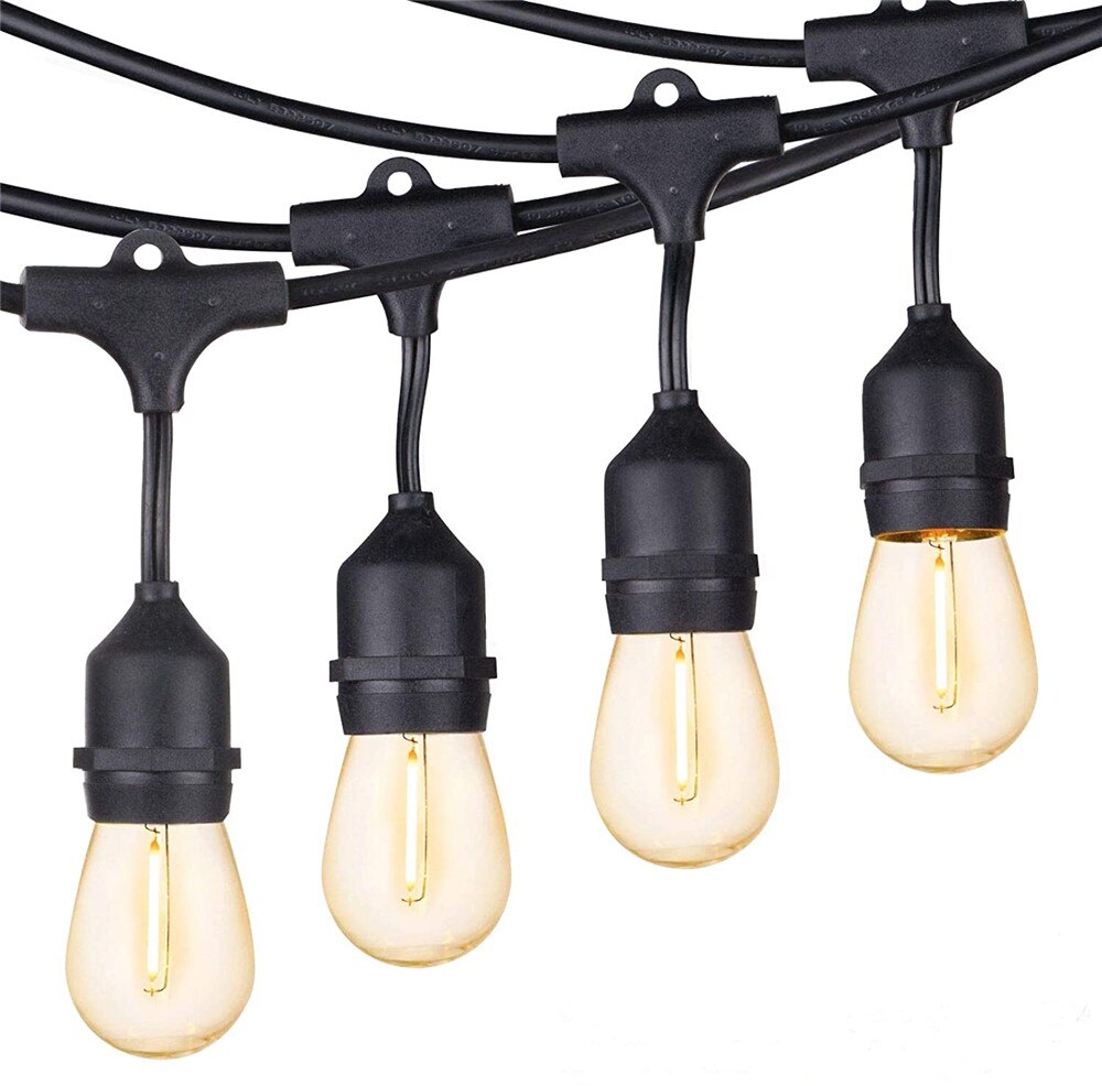 5/10M Commercial Grade LED Bulb Ball String Lights S14 LED Retro Edison Filament Bulb Connectable Wedding Lighting Decor