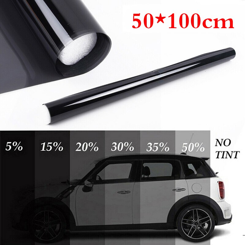 5%  vlt auto raam isolatiefolie zwarte ongesneden folie glas zonnescherm sticker auto accessoires 100 x 50cm