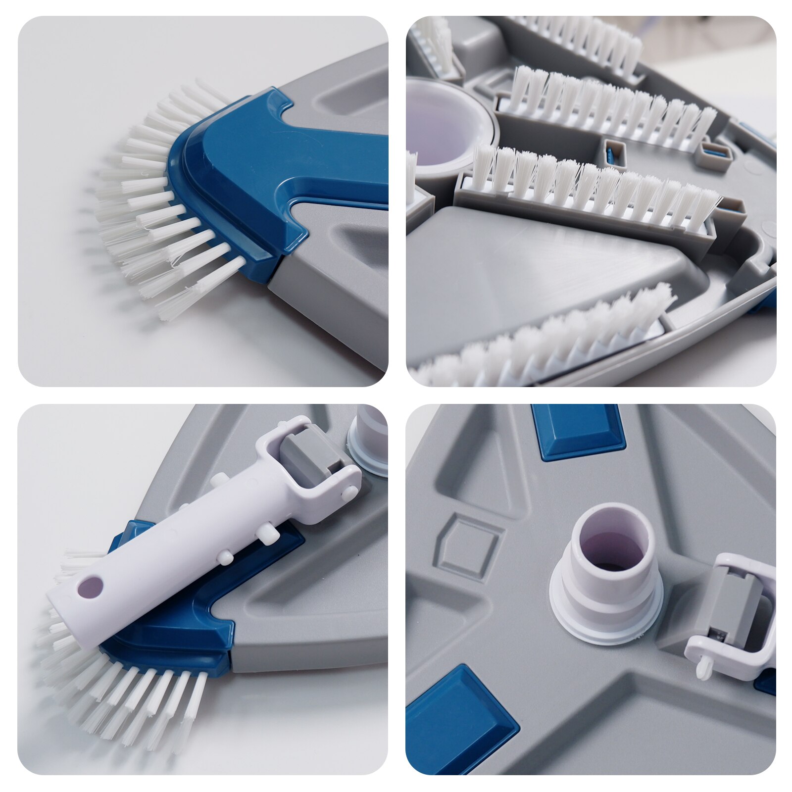 Detachable Swimming Pool Brush Cleaning Tools Spa Wall Floor Brush Nylon Bristles Cleaner Broom Swimming Pool Accessories