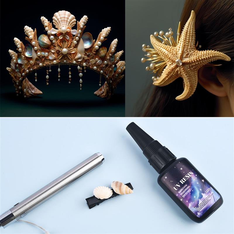 250g UV Resin Glue Bonding & Welding UV Glue Kit With Lamp Quick-Drying Resin Glue For Bonding Glass Metal Wood DIY Crafts Decor