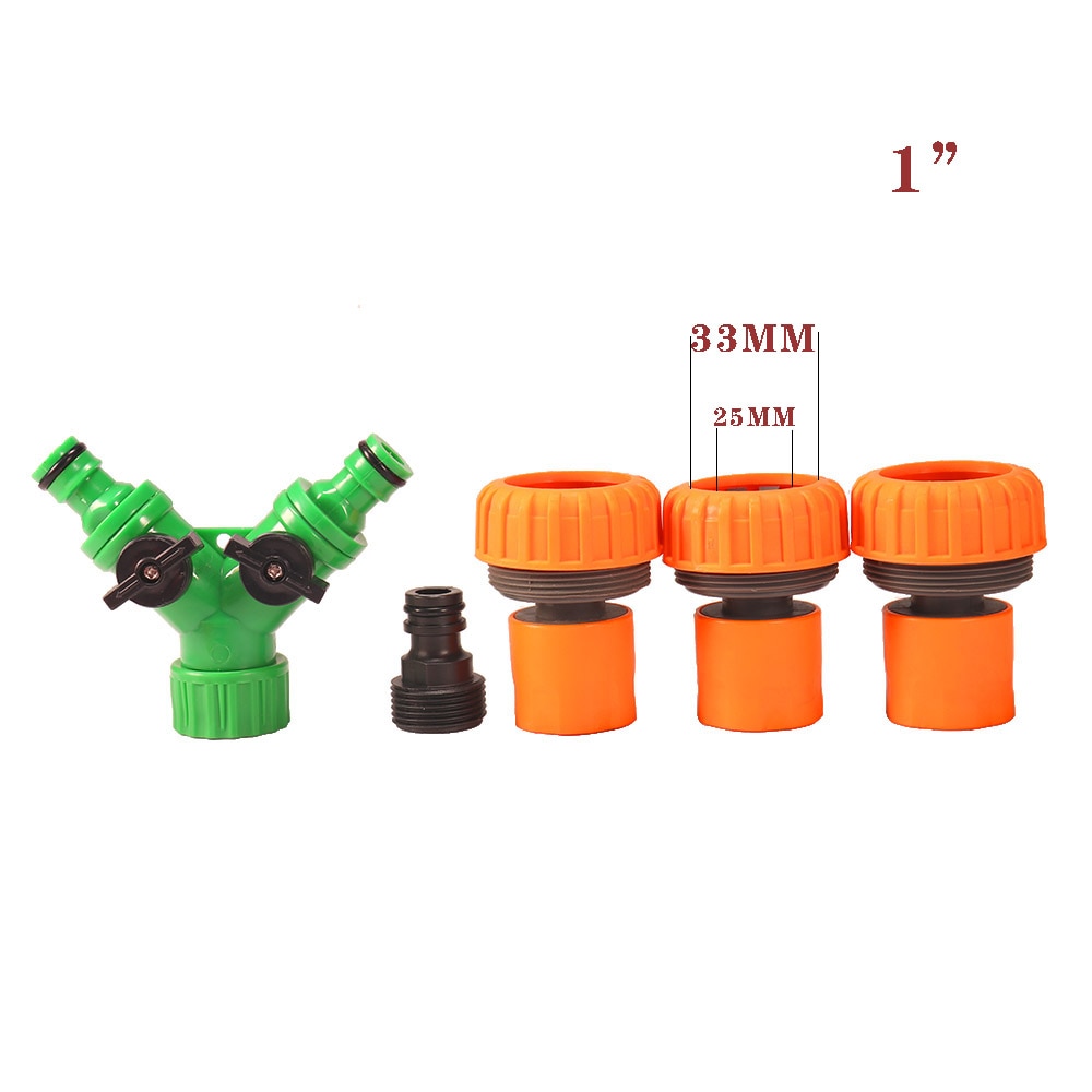Tuinslang Tap 3 Way 1/2 3/4 1 "Y Connector Snelkoppeling Irrigatie Klep DN15 DN20 DN25 Tuin Water splitter 1Set