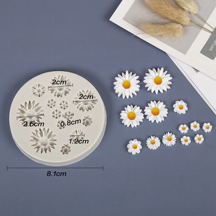 Wilde Chrysant Bloem Siliconen Sugarcraft Mold Fondant Cake Decorating Gereedschap Snoep Klei Cupcake Chocolade Bakvorm