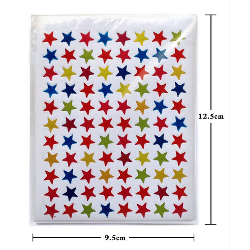 880PCS=10Sheets Star Shape Stickers Labels For School Children Teacher Reward DIY Craft School Supplies