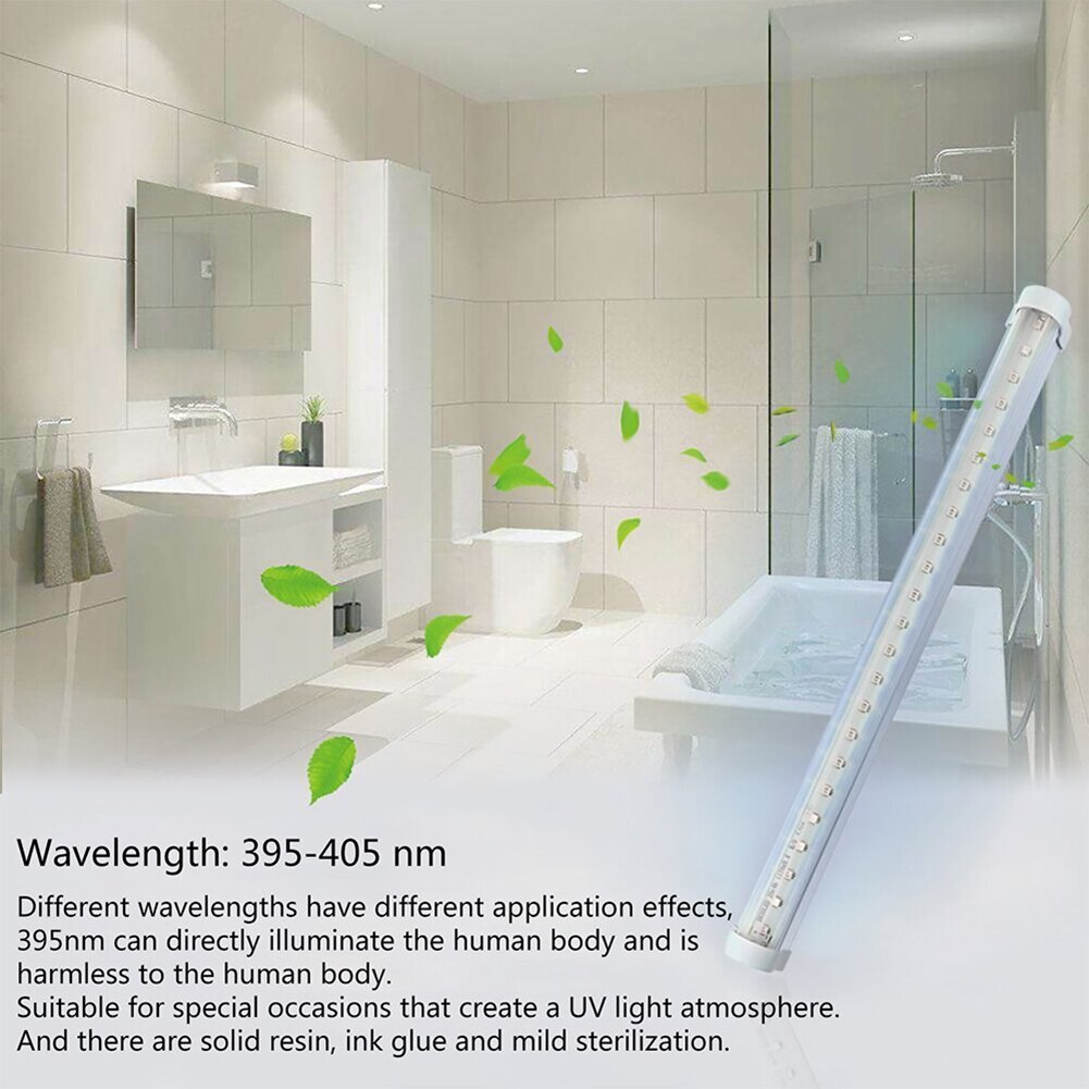 Tubo de luz germicida de LED UV de 5W, lámpara de esterilización de desinfección ultravioleta, eliminador de ácaros del polvo, asesino para el baño del dormitorio
