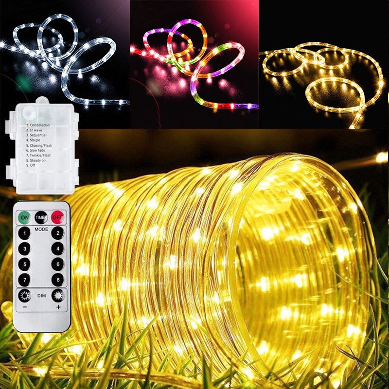 5M 10M LED Rope Strip Lights Remote Control Tube R... – Vicedeal