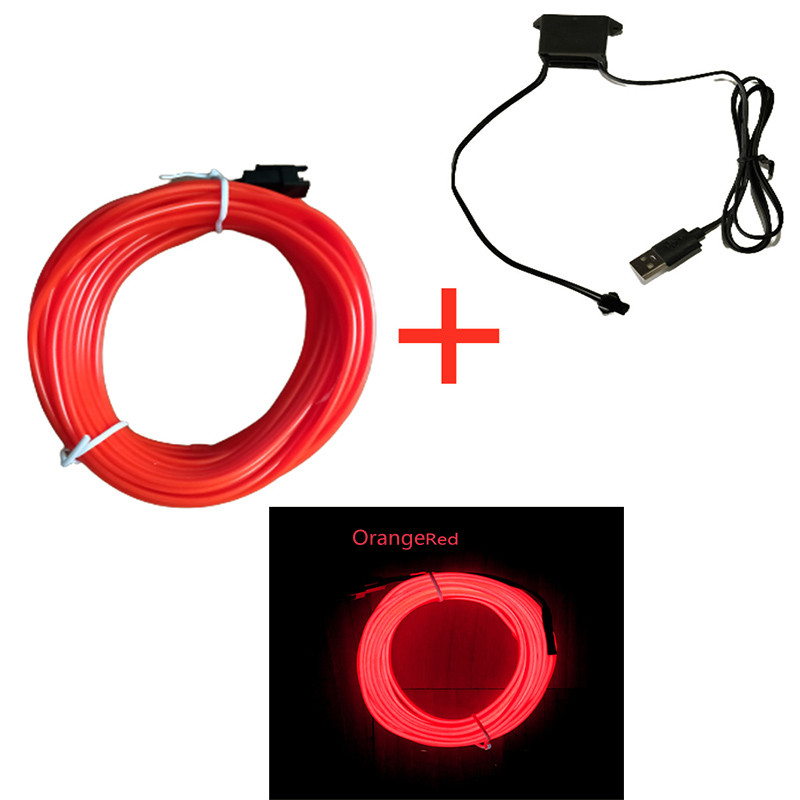 2M Auto Innen Dekorative Lampen Streifen Atmosphäbetreffend Lampe Kaltes Licht Dekorative Armaturenbrett Konsole Auto LED Umgebungs Lichter Adapter: verrotten