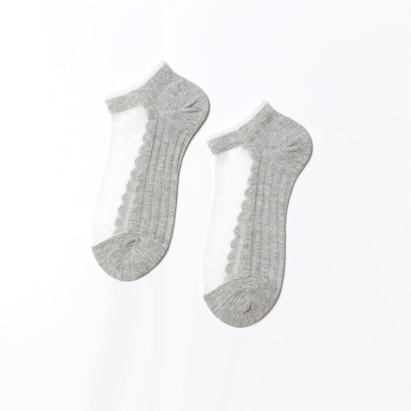 Glas kristall baumwolle boden sexy unsichtbar seide Stiefel Gittergewebe Fischnetz transparent Knöchel Netz Garn Dünne Frauen Kühlen Socken: FY05dishutiaoShui