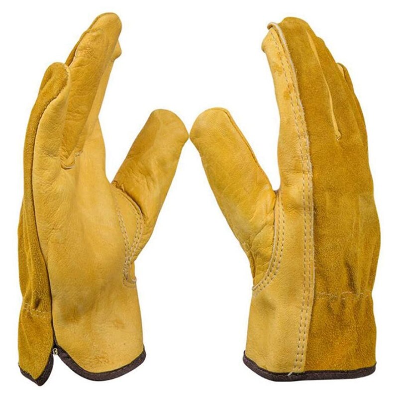 Haven handsker torn bevis , 2 par tunge have handsker, fleksible og holdbare læder arbejdshandsker til mænd kvinder l: Default Title