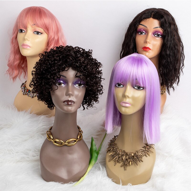 Perücke Kopf machen-hoch Modell Schmuck Anzeige Puppe Perücke Gläser Kappe Anzeige Halfter Stehen Mannequin Kopf Stehenden Mannequin Kopf