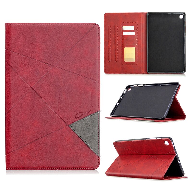 Case For Samsung Galaxy S6 Lite 10.4" SM-P610 SM-P615 Luxury Leather Stand Tablet Funda For Galaxy Tab S6 Lite Case P610 P615: 02 Red